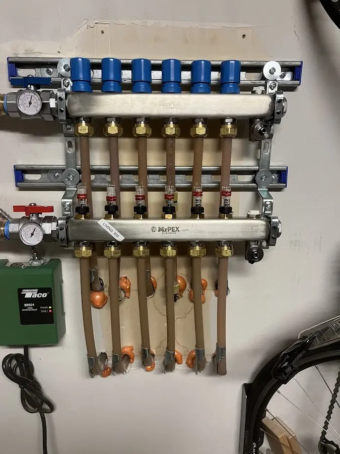 Plumber performing Gas Leak Detection at a residential property in Wadena